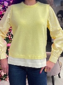 Pull Rayures Jaune et Blanc