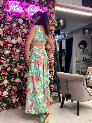 Robe Longue Verte Ajourée 