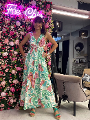 Robe Longue Verte Ajourée 