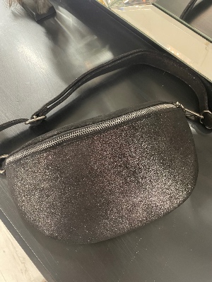 Sac Banane Noir Pailleté