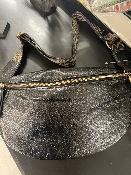 Sac Banane Noir Brillant 