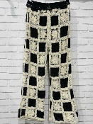 Pantalon CrochetNoir/Ficelle