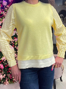 Pull Rayures Jaune et Blanc