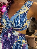 Robe Longue Bleue Ajourée 