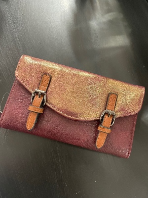 Portefeuille Bordeaux Camel 