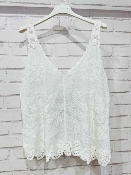 Top Brodé Blanc 