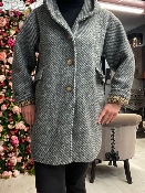 Manteau Étoile Léopard Gris