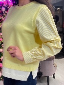 Pull Rayures Jaune et Blanc