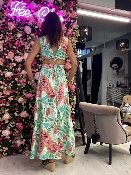 Robe Longue Verte Ajourée 