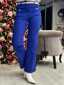 Pantalon Woodstock Marguerite Bleu Bic