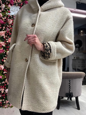 Manteau étoile Léopard Beige