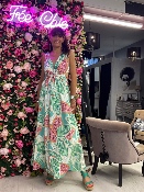 Robe Longue Verte Ajourée 