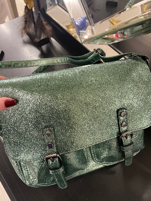 Sac Léon Vert Métal