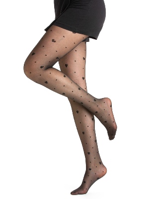 Collants Coeurs Plumetis 