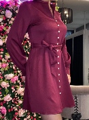 Robe Patineuse Bordeaux